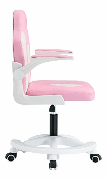 Dětská otočná židle ODELIO (růžová + bílá)