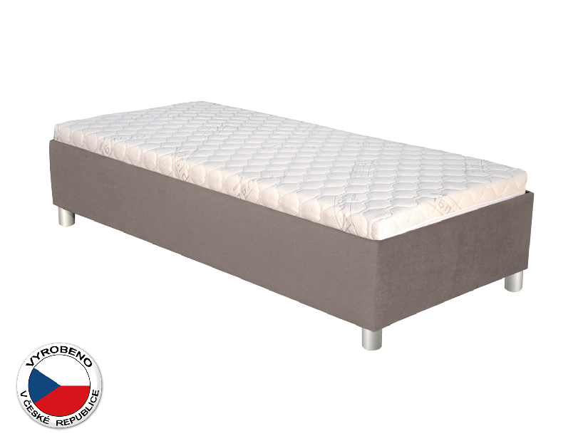 Jednolůžková postel 90 cm Blanár Neptun (šedá) (s roštem a matrací)