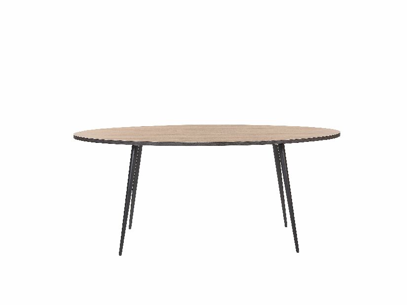 Jídelní stůl OTTIO (tmavé dřevo + černá) (pro 6 osob)