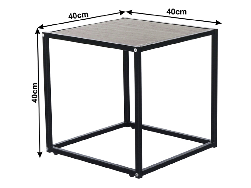 Příruční stolek Jamal Typ 1 (dub + černá)