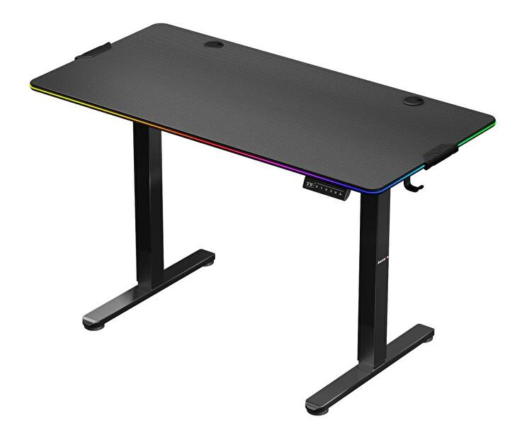 PC stolek Hyperion 8.2 (černá + vícebarevná) (s LED osvětlením)