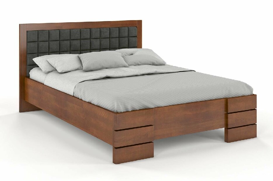 Manželská postel 180 cm Naturlig Storhamar High (buk)