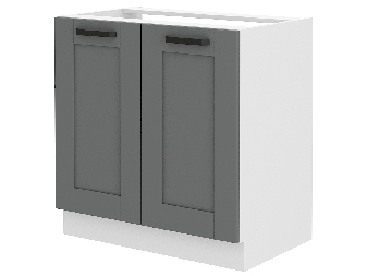 Dolní kuchyňská skříňka pod dřez Lucid 80 ZL 2F BB (dustgrey + bílá)