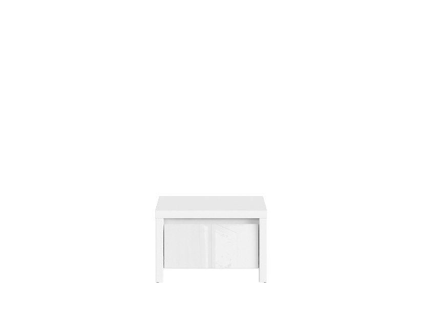 Noční stolek BRW Kaspian KOM1S (bílá + lesk bílý)