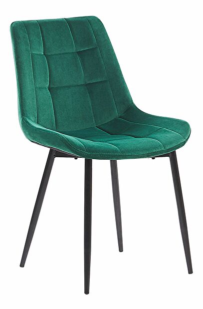 Set 2 ks. jídelních židlí MOROSE (polyester) (zelená)