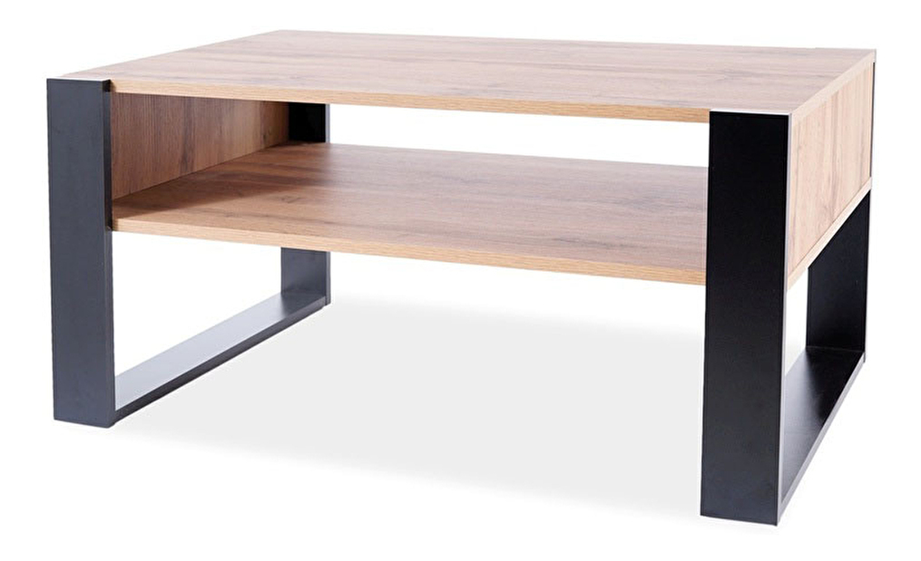Konferenční stolek Gertrudis (dub wotan + černá)