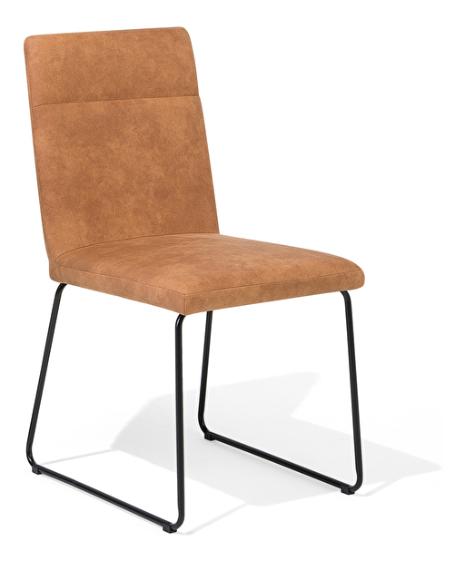 Jídelní židle NEVILLE (mikrovlákno) (hnědá)
