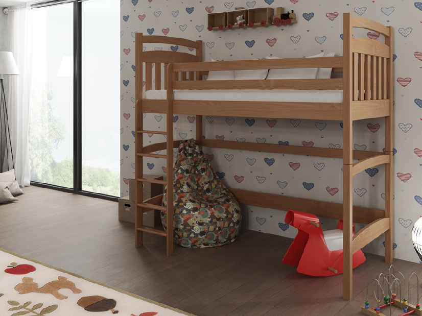 Dětská postel 80 cm Theo (s roštem a úl. prostorem) (buk)