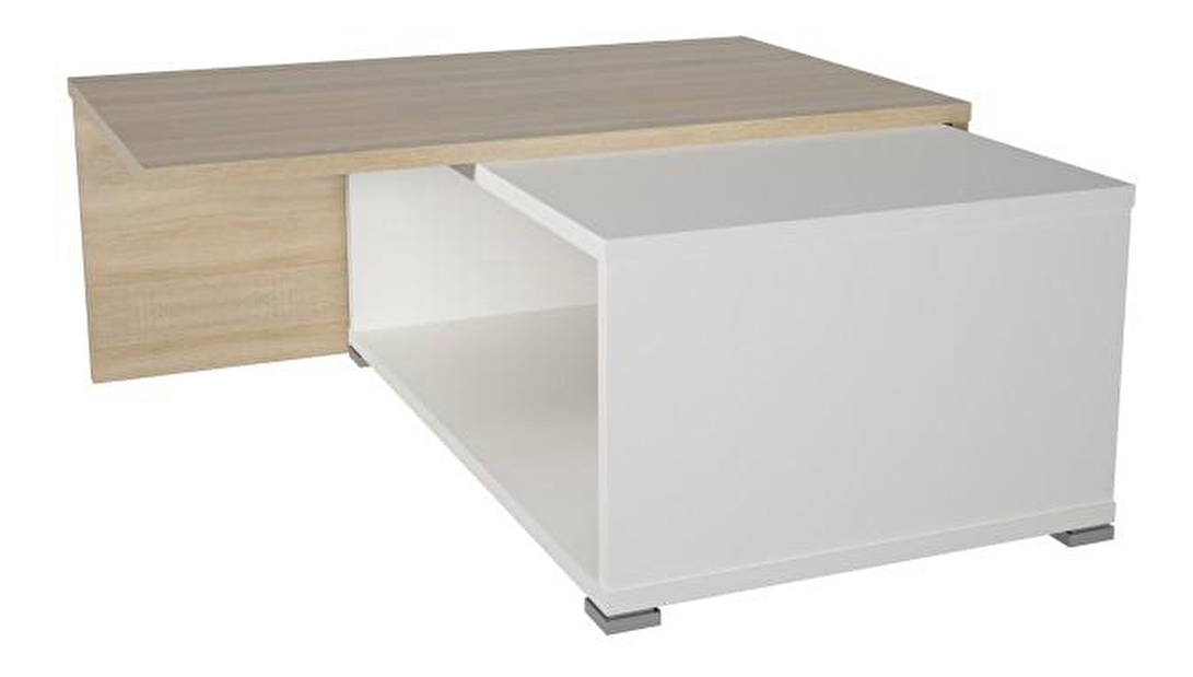 Konferenční stolek Dua (bílá + černá) *výprodej