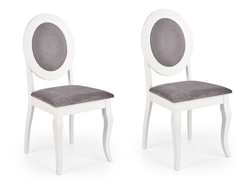 Set 2 ks. jídelních židlí Bentlix (šedá + bílá) *výprodej