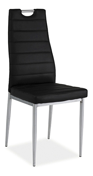 Jídelní židle Harold (černá + chromová)