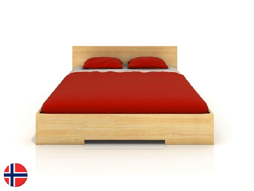 Manželská postel 200 cm Naturlig Kirsebaer (borovice) (s roštem)