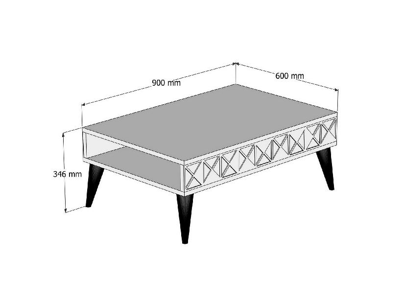 Konferenční stolek Loop (krémová)