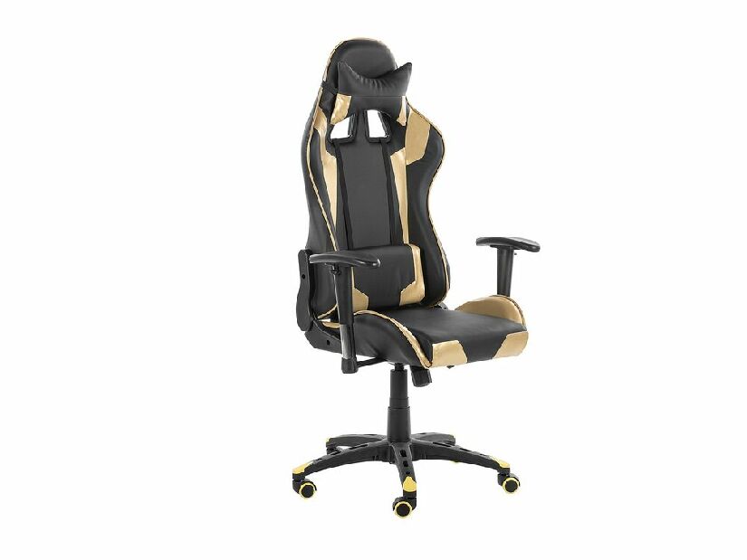 Kancelářská židle Kite (černá + zlatá)