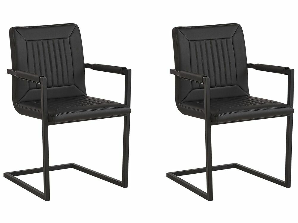 Set 2 ks. jídelních židlí BOLENDE (černá)