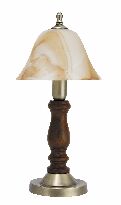 Stolní lampa Rustic 3 7092 (bronzová + ořech vlašský + hnědá)