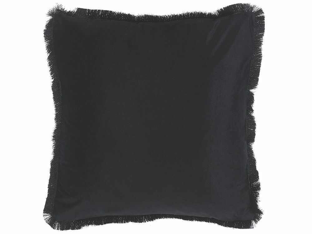 Sada 2 ozdobných polštářů 45 x 45 cm Ramty (černá)