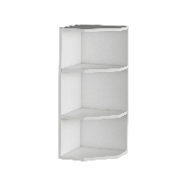Rohová horní kuchyňská skříňka Janne Typ 3 (bílá)