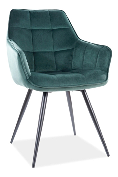 Jídelní židle Leslee (zelená + černá)