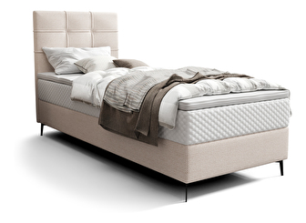 Jednolůžková postel 80 cm Infernus Comfort (béžová) (s roštem, bez úl. prostoru)