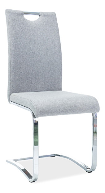 Jídelní židle Harold (šedá + chromová)