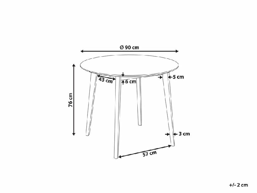 Jídelní stůl Saad (světlé dřevo) (pro 4 osoby)