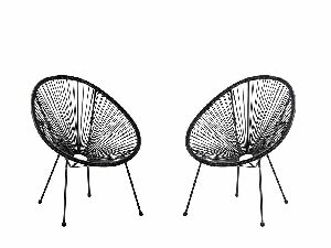 Set 2 ks. židlí ALVAREZ II (černá)