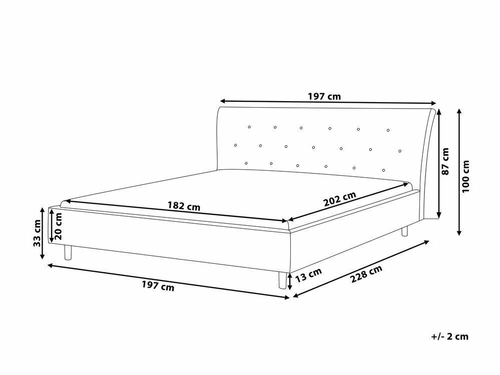 Manželská postel 180 cm SANTORI (s roštem) (šedá)