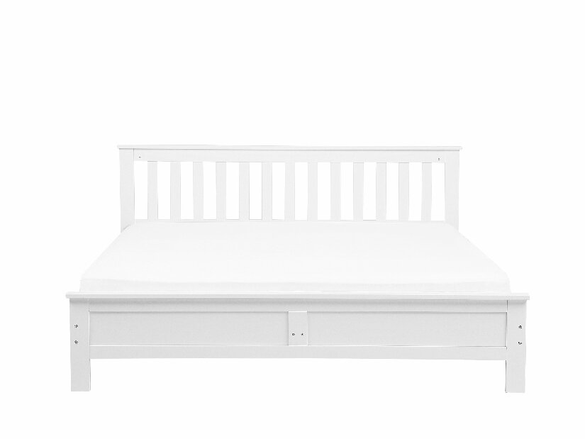 Manželská postel 180 cm MAYA (s roštem) (bílá)