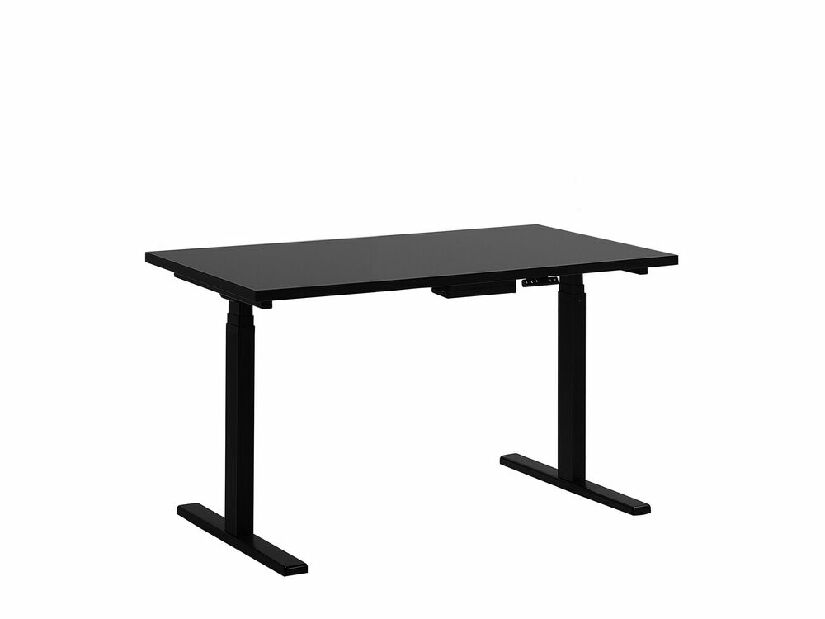 Psací stůl UPPER II (130 x 72 cm) (MDF) (černá) (el. nastavitelný)