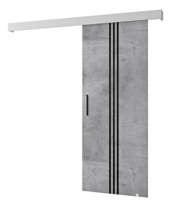Posuvné dveře 90 cm Sharlene V (beton + bílá matná + černá)