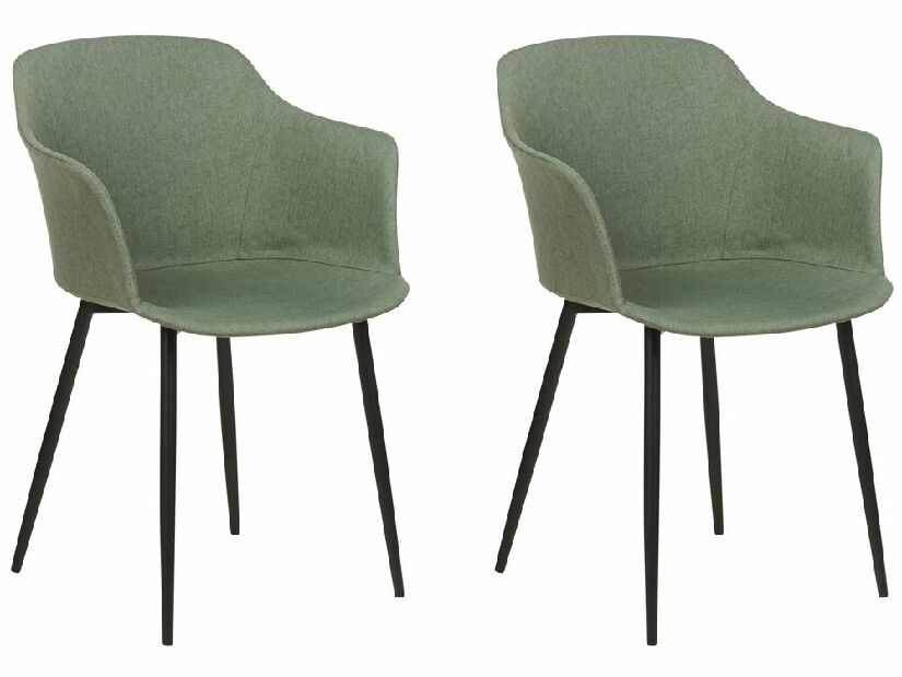 Set 2 ks jídelních židlí Eleni (tmavě zelená)