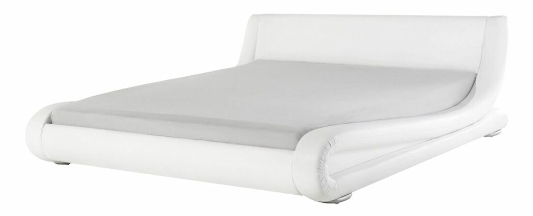 Manželská vodní postel 160 cm Anais (bílá) (s roštem a matrací)