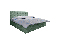 Manželská postel Boxspring 180 cm Fade 1 Comfort (mátová) (s matrací a úložným prostorem)