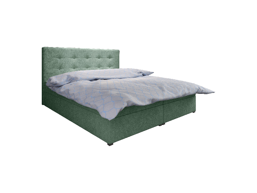 Manželská postel Boxspring 160 cm Fade 1 Comfort (mátová) (s matrací a úložným prostorem)