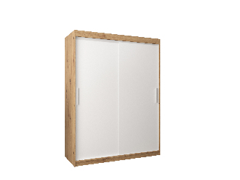 Šatní skříň 150 cm Toki (Dub artisan + Bílá matná)