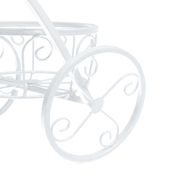 Retro květináč ve tvaru kola Galahad (bílá)