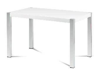 Jídelní stůl Attas-2066-WT (bílá + chrom)