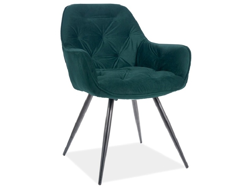 Jídelní židle Champlain (zelená + černá) *výprodej