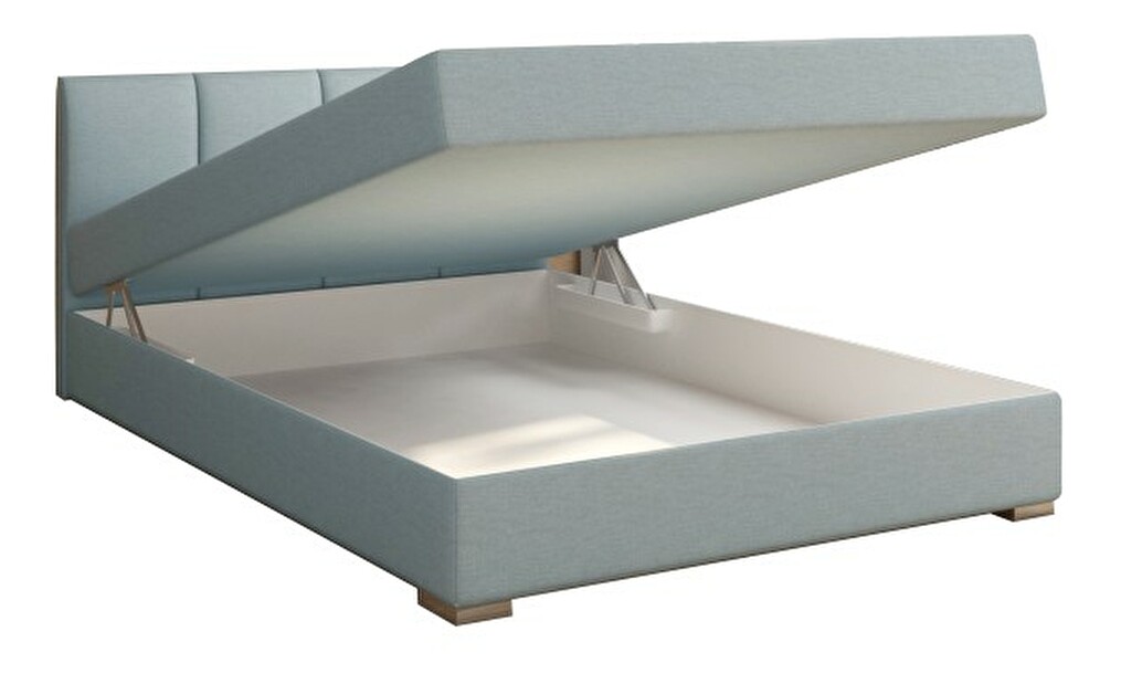 Manželská postel Boxspring 140 cm Rhoni (šedá) (s roštem, matrací a úl. prostorem) *výprodej