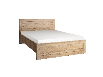 Manželská postel 140 cm Mirella (dub wotan) (s roštem)