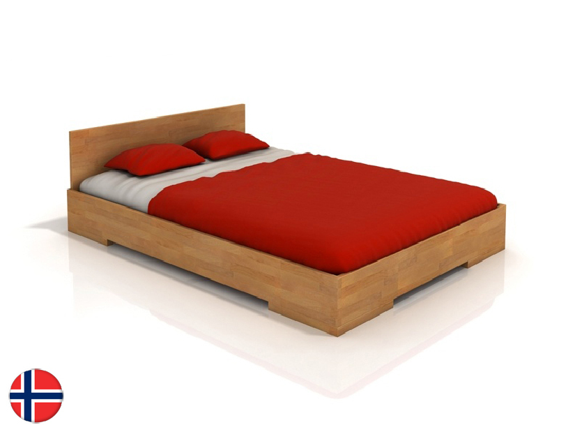 Manželská postel 200 cm Naturlig Kirsebaer (buk) (s roštem)