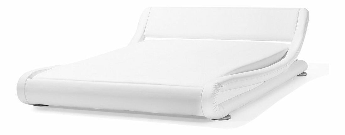 Manželská postel 160 cm AVENUE 2 (s roštem) (bílá)