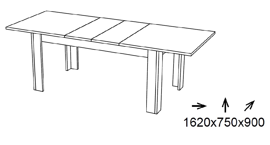 Jedálenský stôl typ TA-21 Taylor (dub wotan) (pre 6 8 osob)
