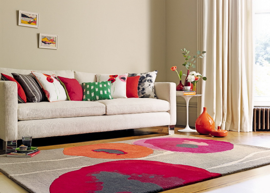 Ručně všívaný koberec Sanderson Poppies 45701