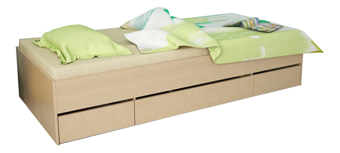 Jednolůžková postel 90 cm Matari (buk)