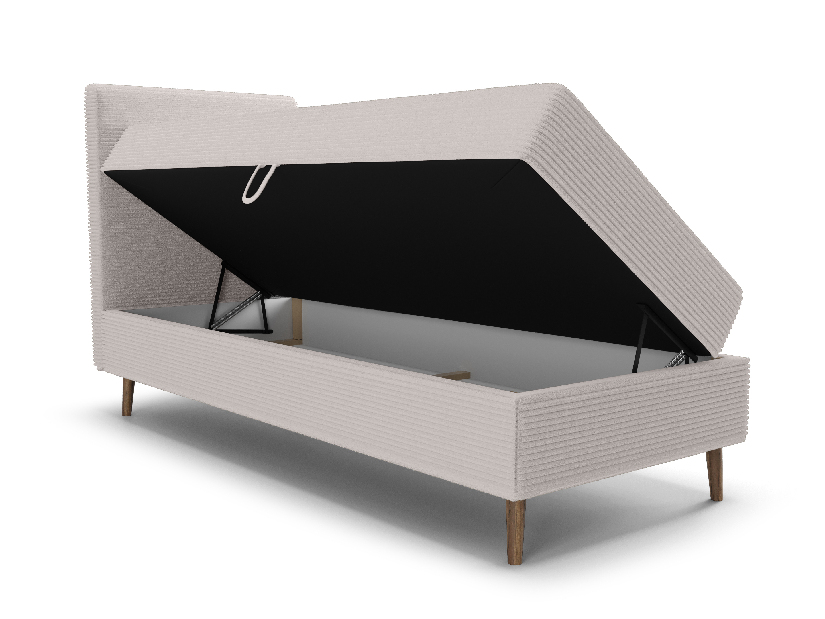 Jednolůžková postel 90 cm Napoli Comfort (bílá) (s roštem, s úl. prostorem)