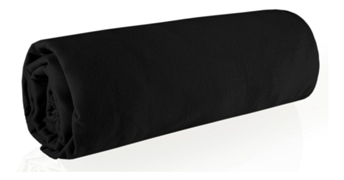 Prostěradlo 200x160 cm Jersey (černá)