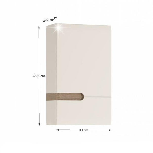Koupelnová skříňka na stěnu Lynatet Typ 157 LTB01 pravá