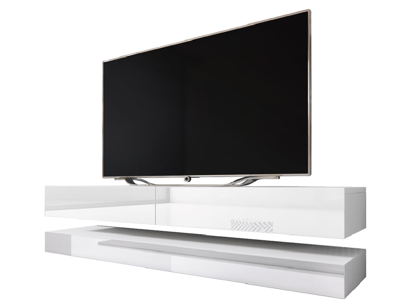 TV stolek Felisa (bílý lesk) (bez osvětlení) *výprodej